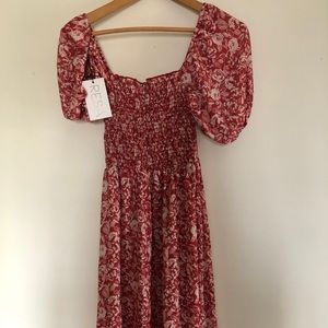 NEW red floral Resa dress